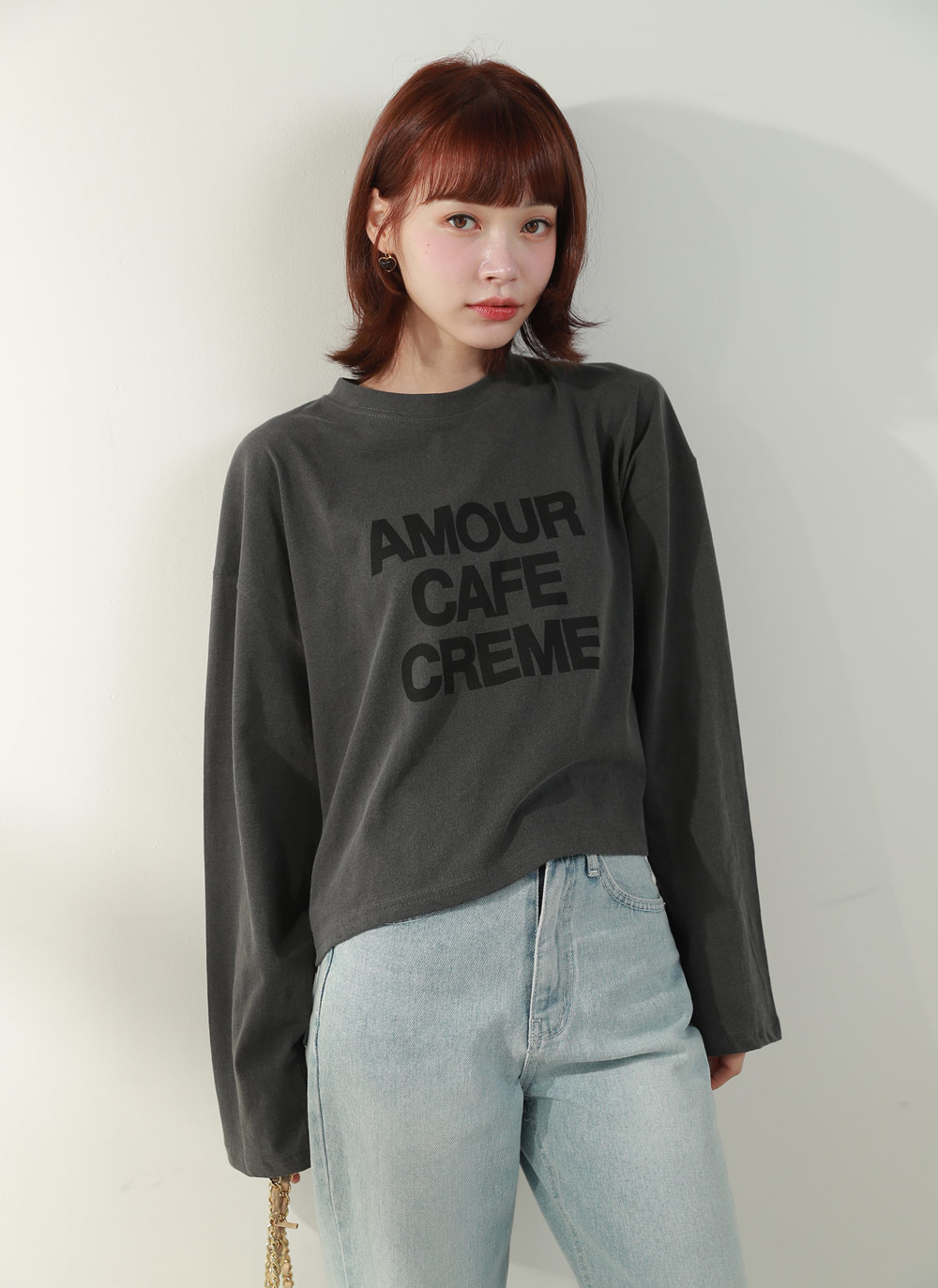 レタリングドロップショルダーTシャツ | 詳細画像2