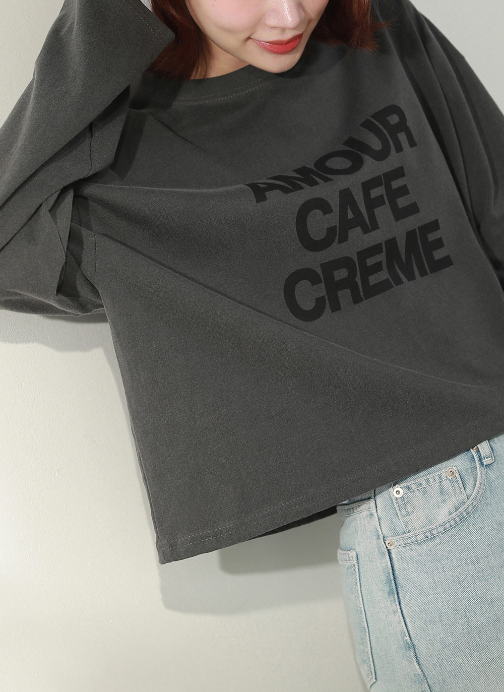 レタリングドロップショルダーTシャツ | 詳細画像3