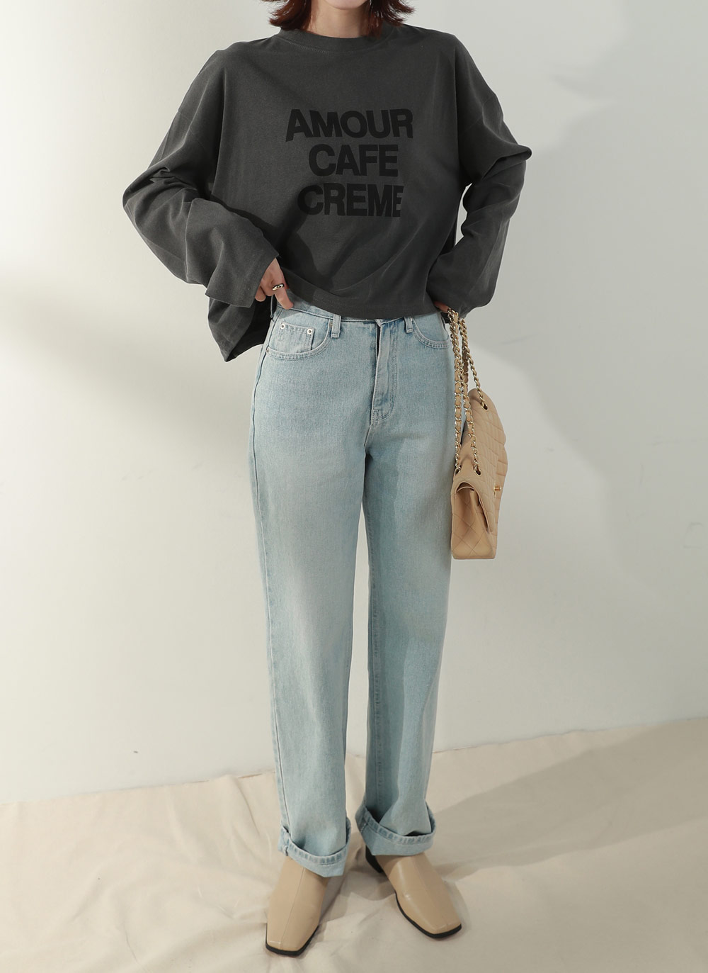 レタリングドロップショルダーTシャツ | 詳細画像6