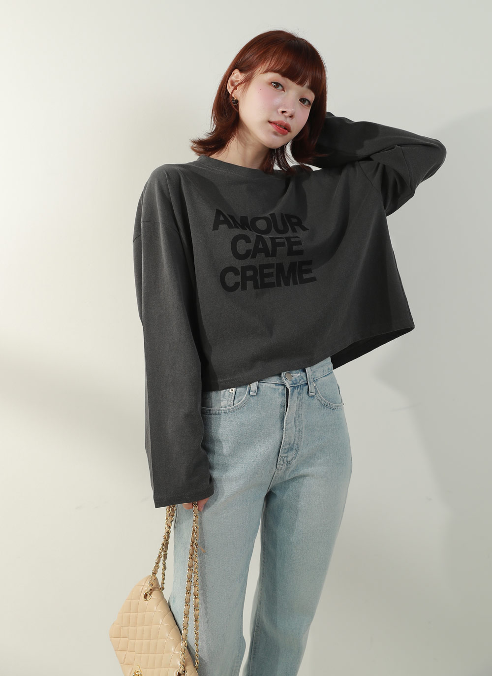 レタリングドロップショルダーTシャツ | 詳細画像9