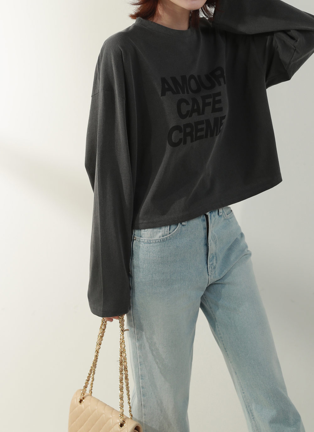 レタリングドロップショルダーTシャツ | 詳細画像12
