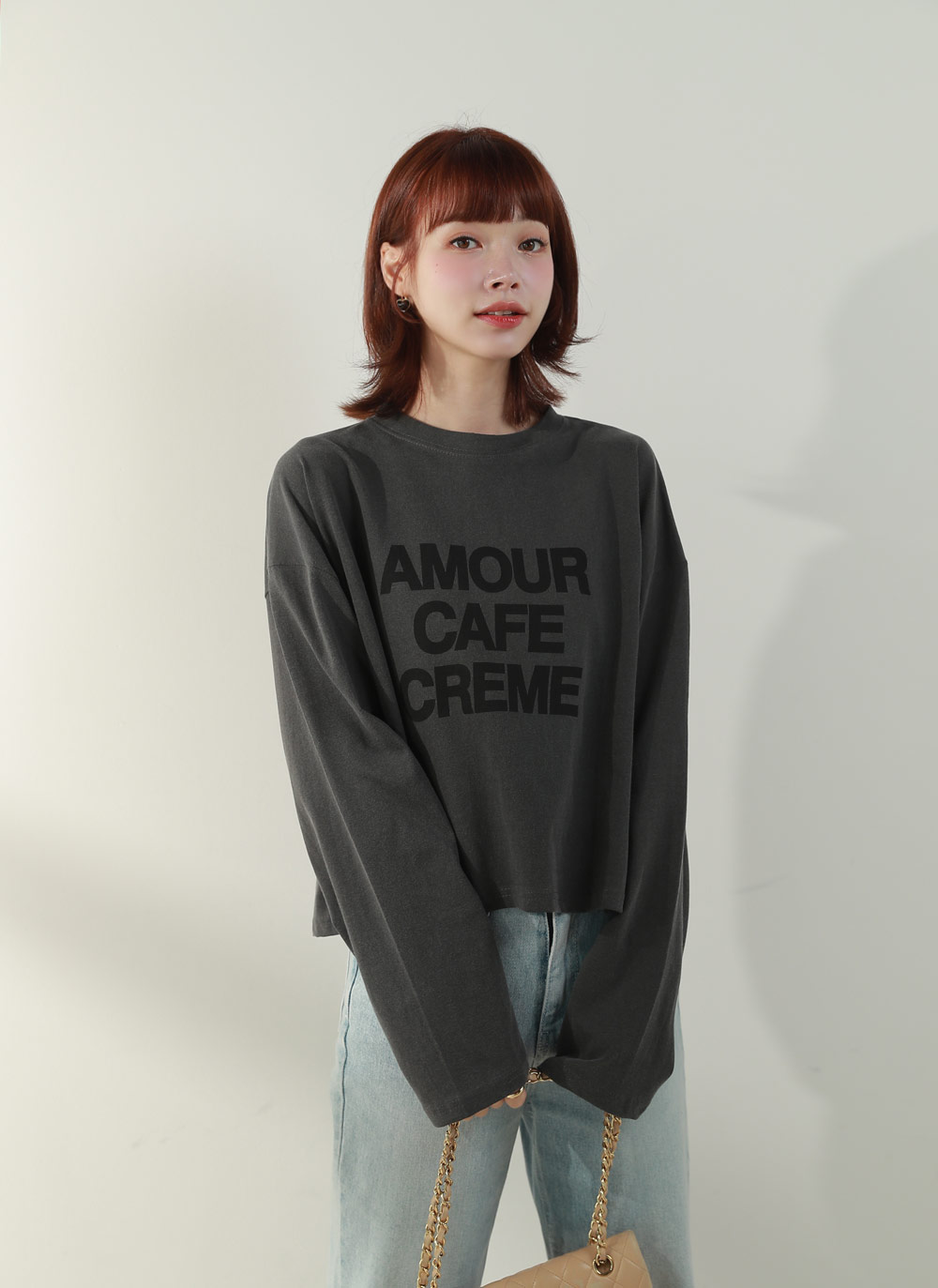 レタリングドロップショルダーTシャツ | 詳細画像13