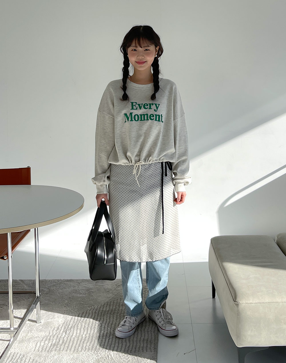 刺繍レタリングドロストスウェット | 詳細画像10