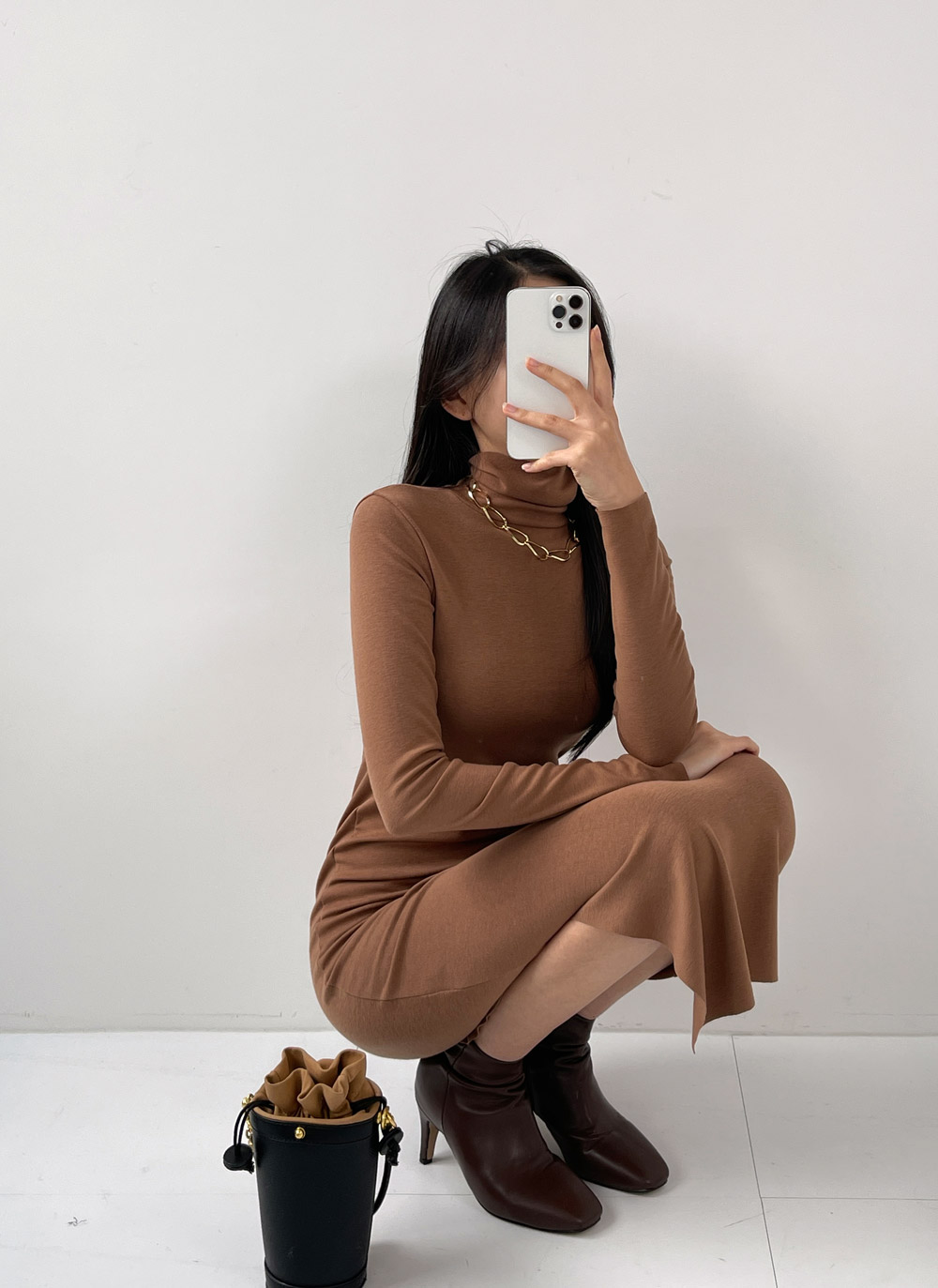 タートルネックスリットワンピース | 詳細画像5