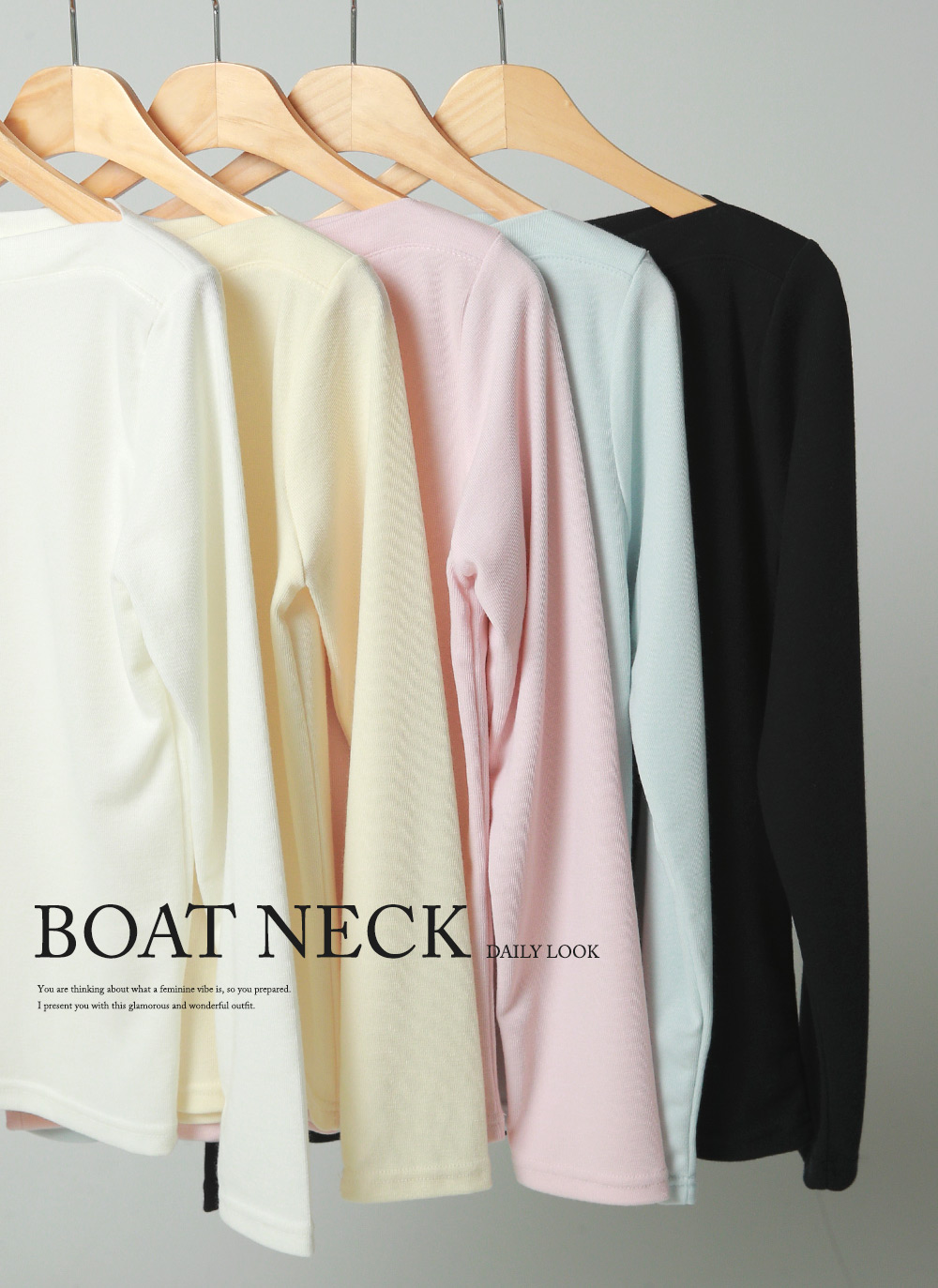 ボートネック長袖Tシャツ | 詳細画像2