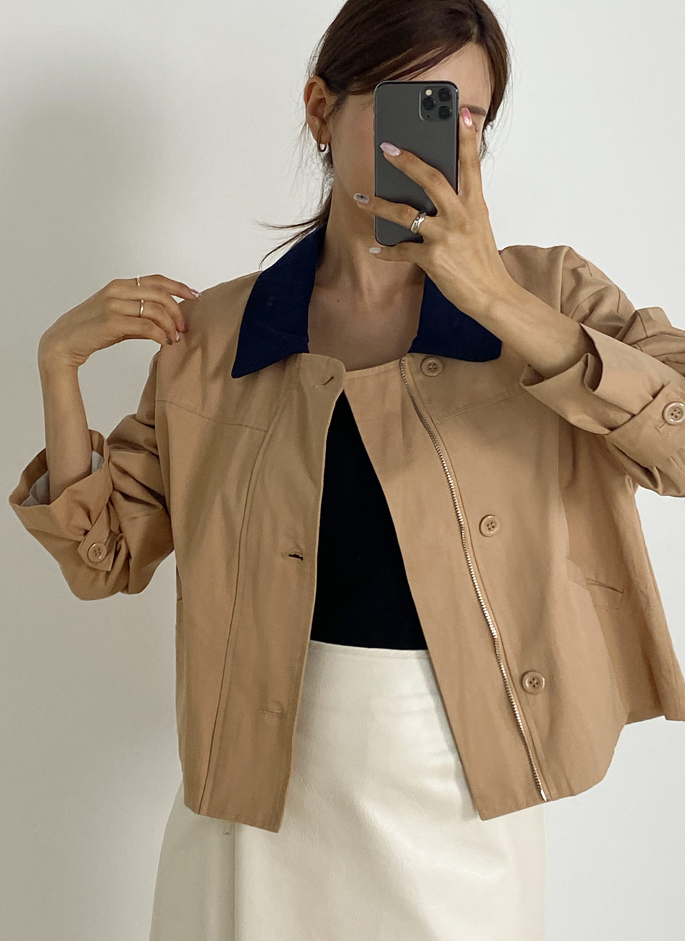 配色カラーショートジャンパー | 詳細画像5