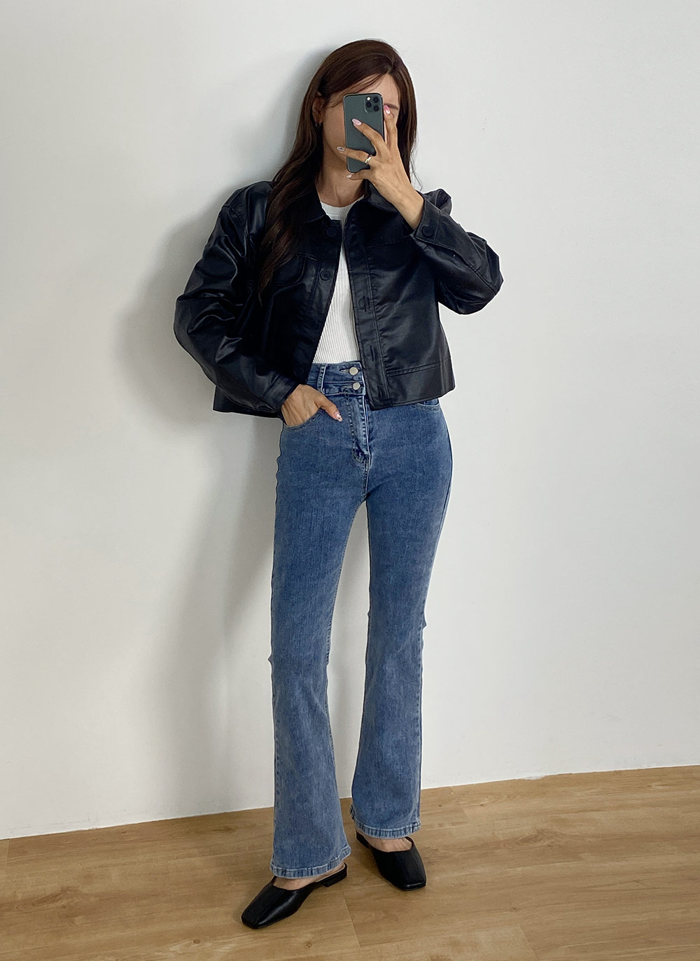 レザー調フラップカラージャケット | 詳細画像11