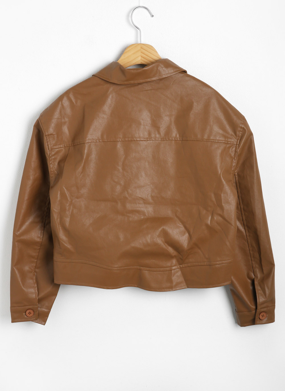 レザー調フラップカラージャケット | 詳細画像16