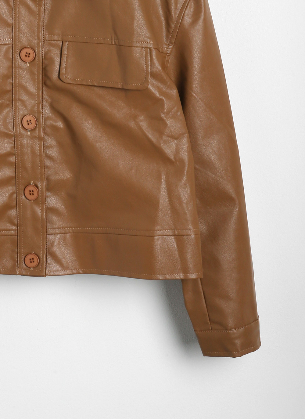 レザー調フラップカラージャケット | 詳細画像19