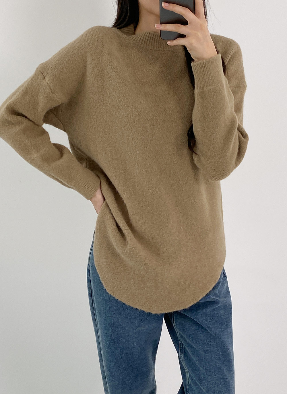 ウール混ラウンドヘムニット | 詳細画像2