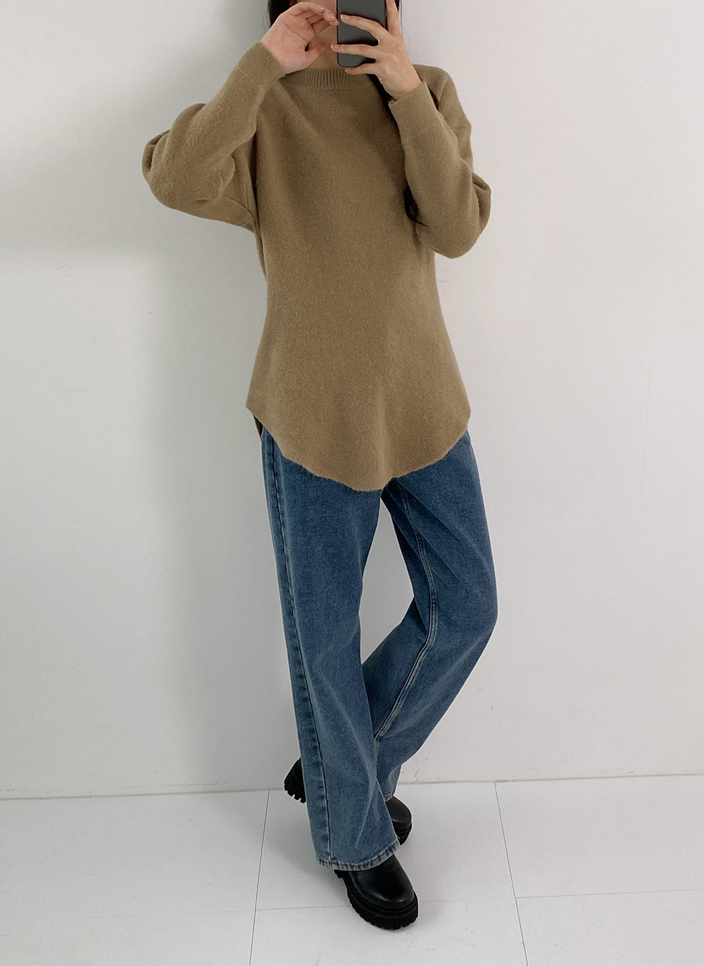 ウール混ラウンドヘムニット | 詳細画像8