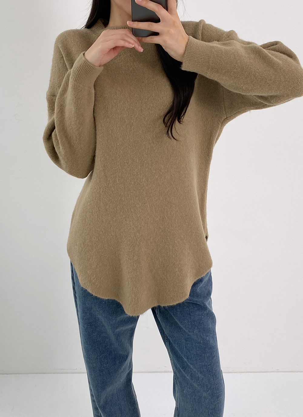 ウール混ラウンドヘムニット | 詳細画像9