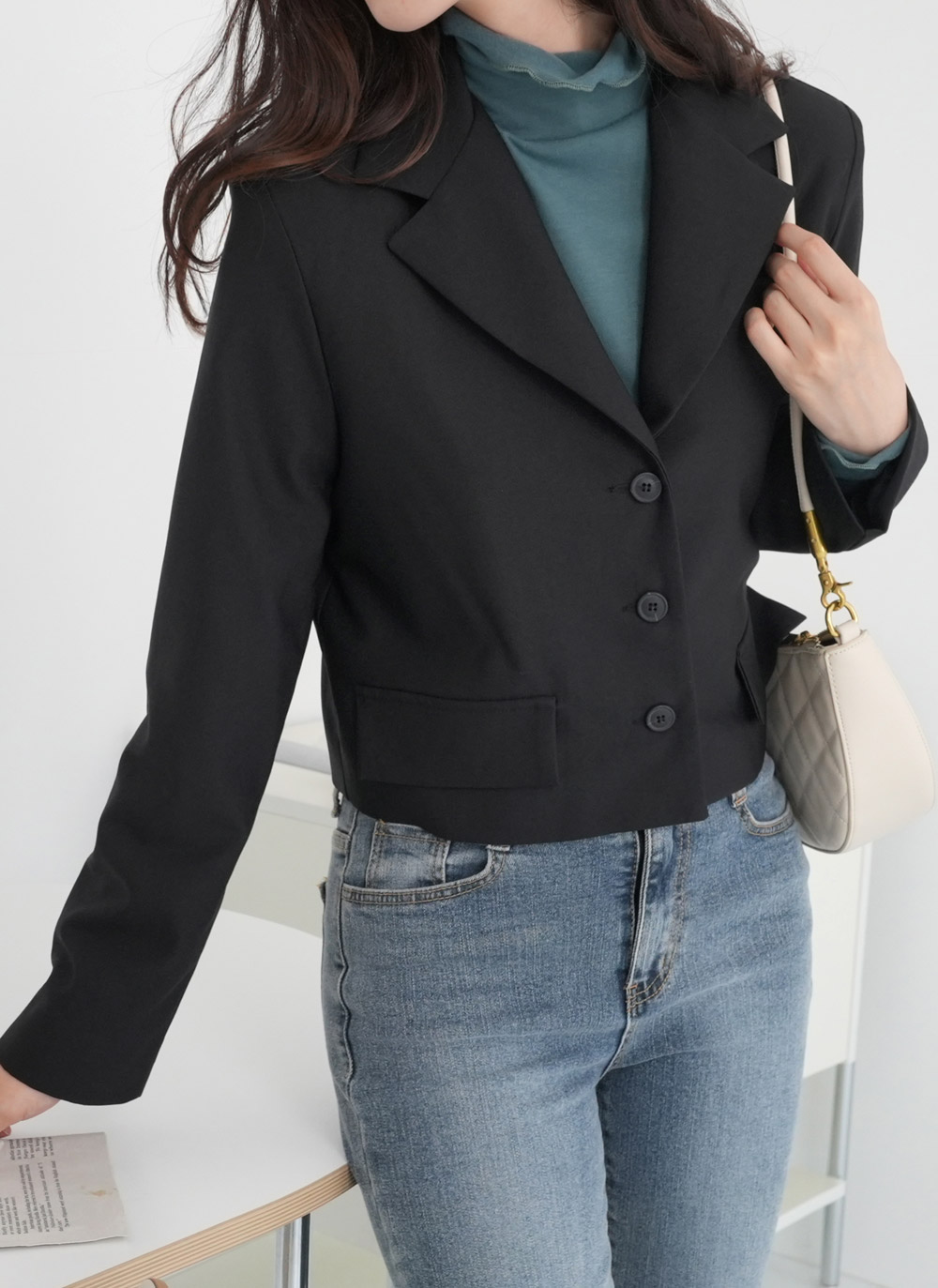 dholic アウター ジャケット クロップドジャケット | レディースファッション通販 - DHOLIC