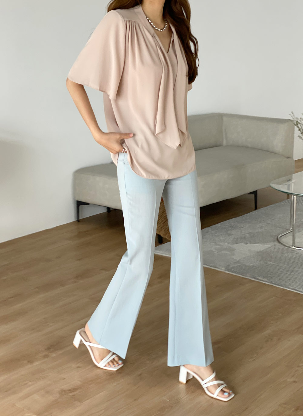 リボンフレアスリーブブラウス | 詳細画像3