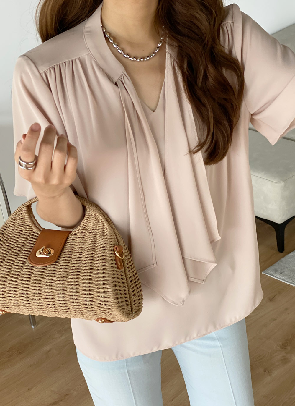 リボンフレアスリーブブラウス | 詳細画像7