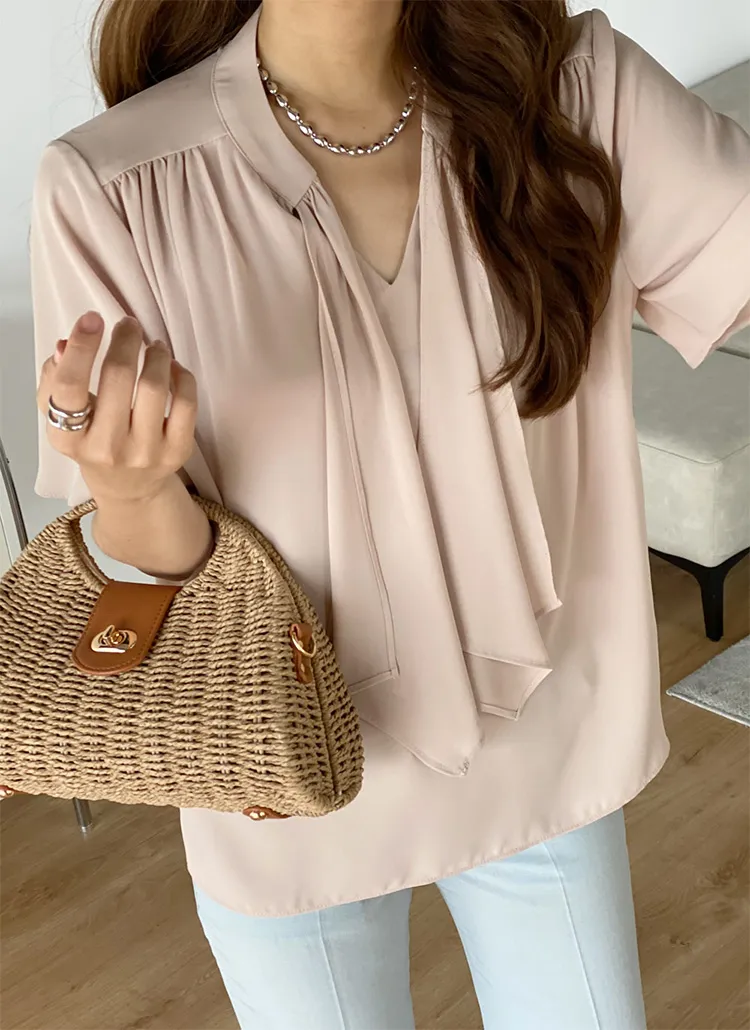 リボンフレアスリーブブラウス | 詳細画像1