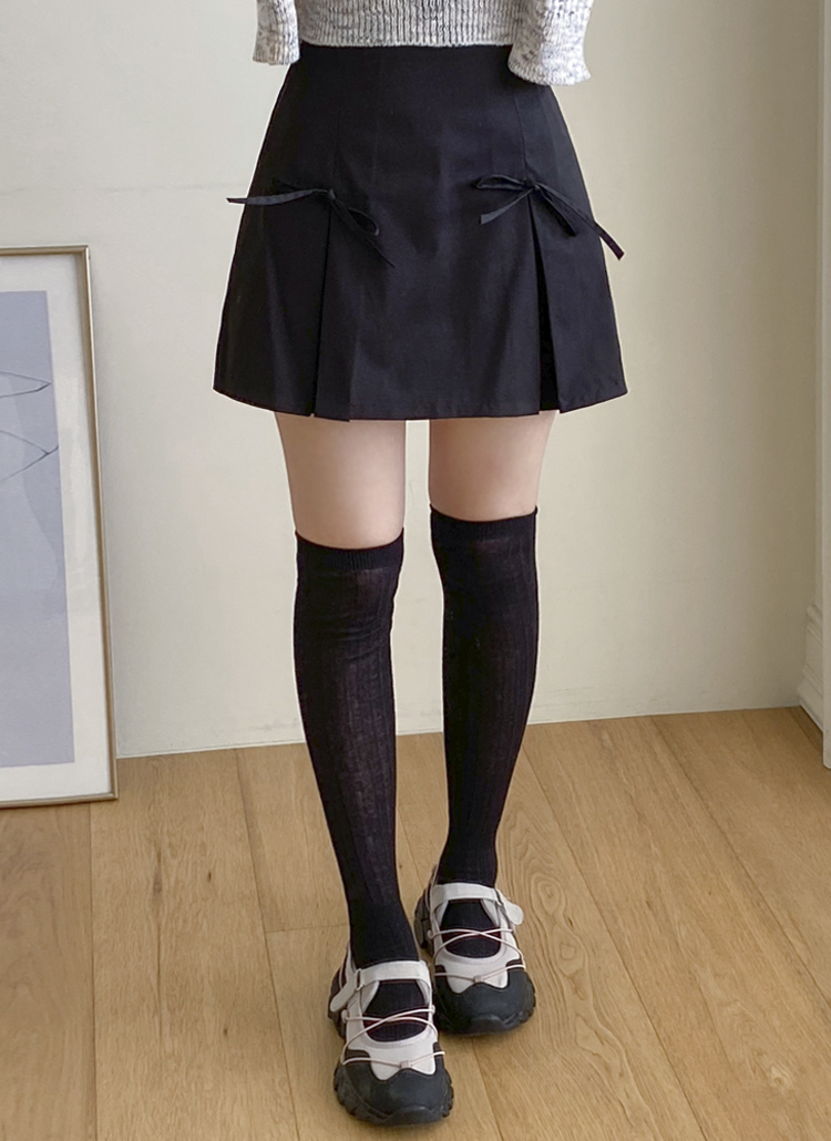 リボンボックスプリーツミニスカート | レディースファッション通販