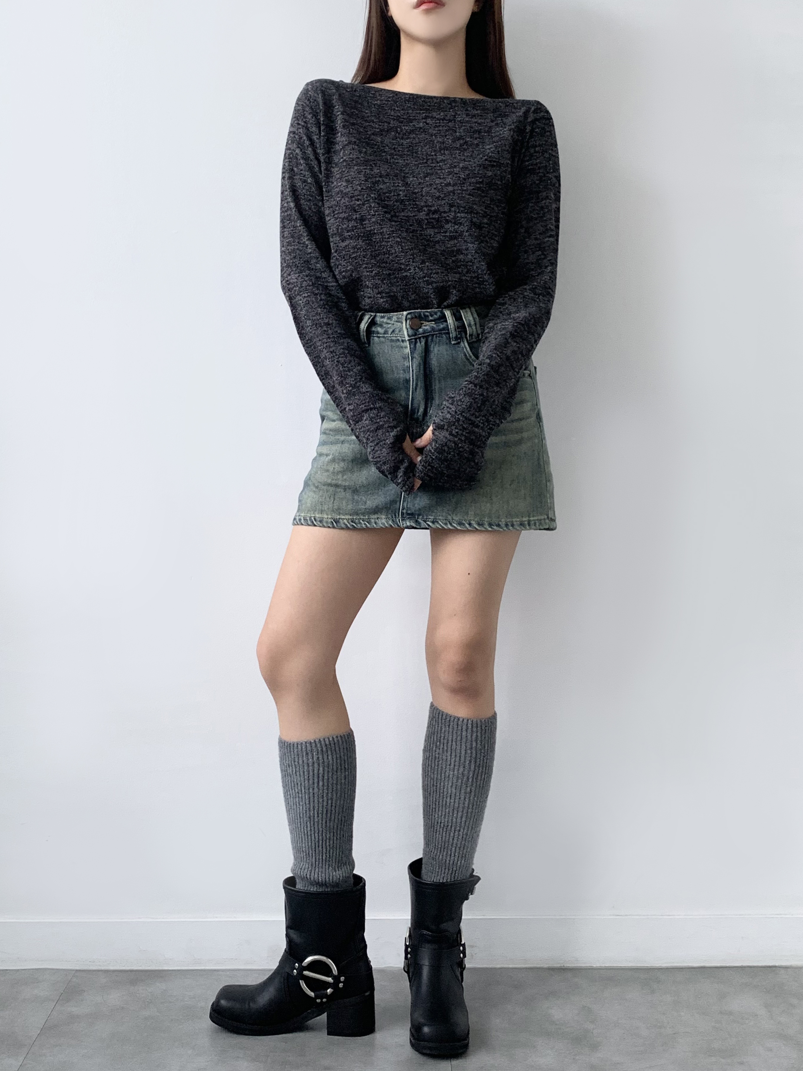 ボートネックサムホール長袖Tシャツ | 詳細画像6