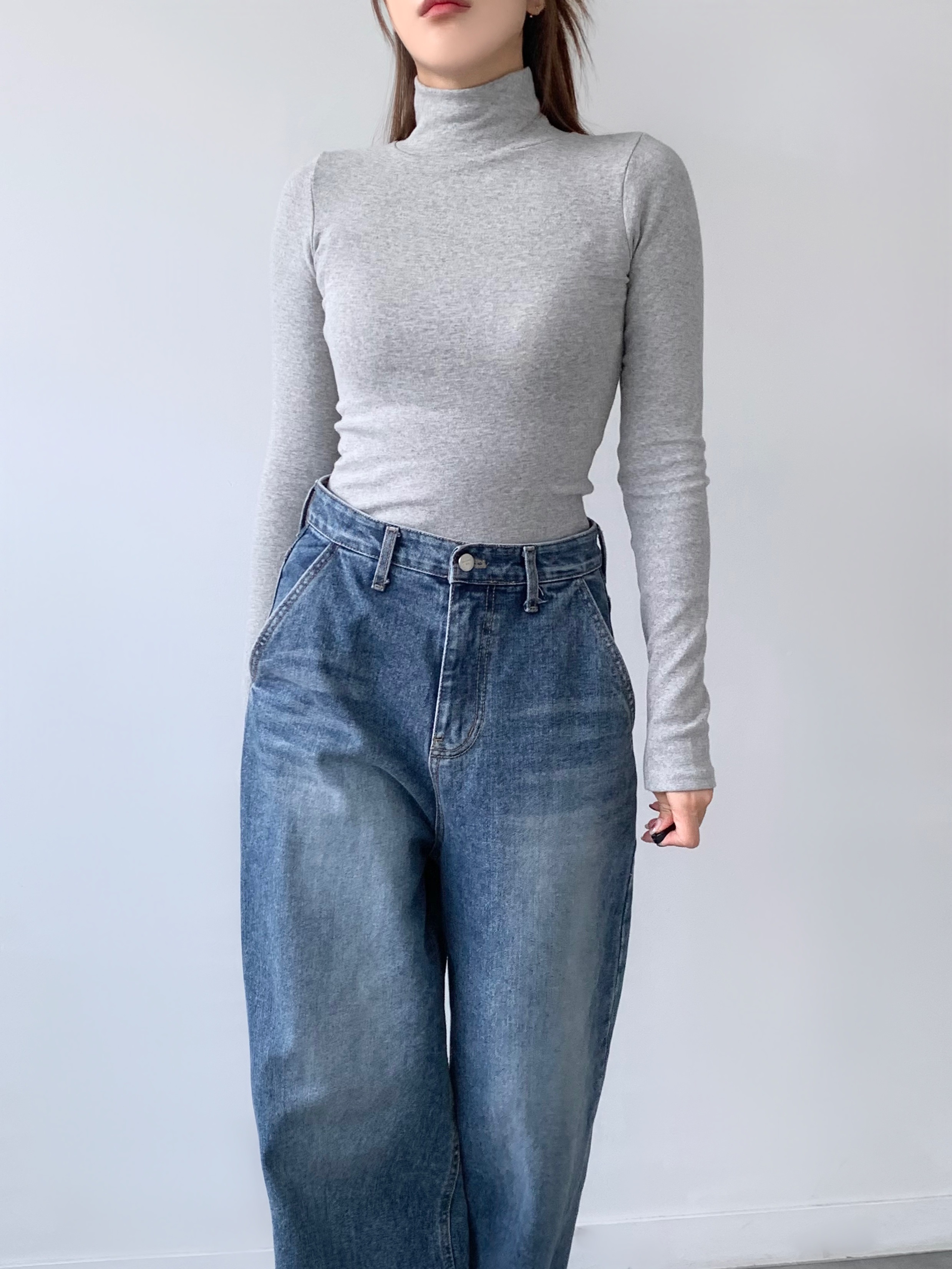 ハイネックスリムクロップドTシャツ | 詳細画像3