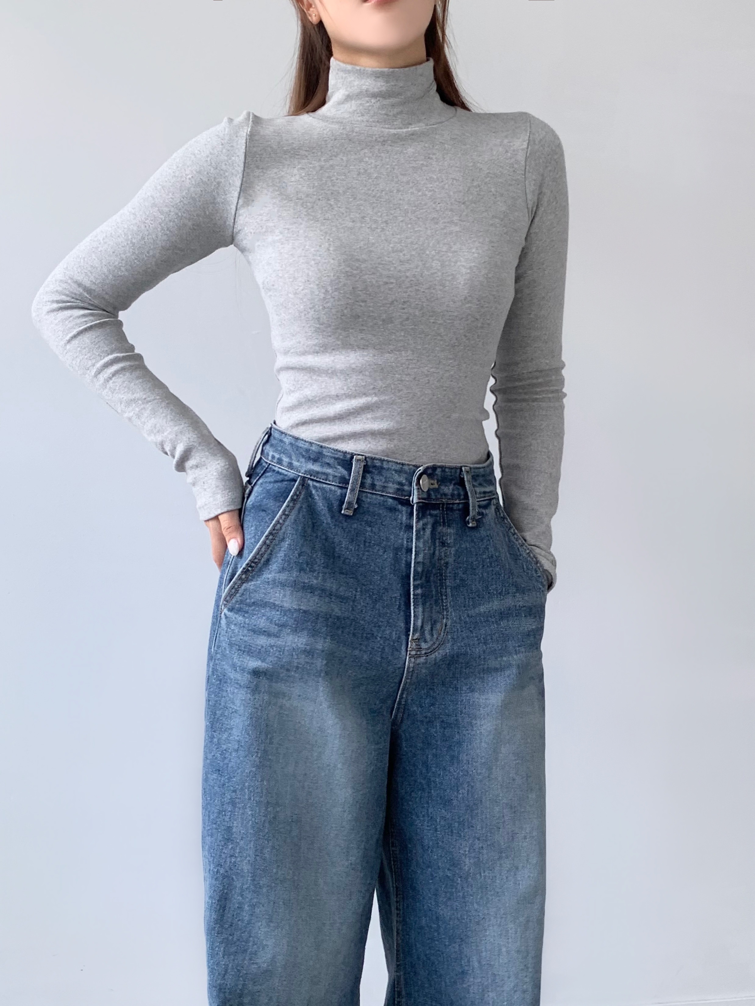 ハイネックスリムクロップドTシャツ | 詳細画像10