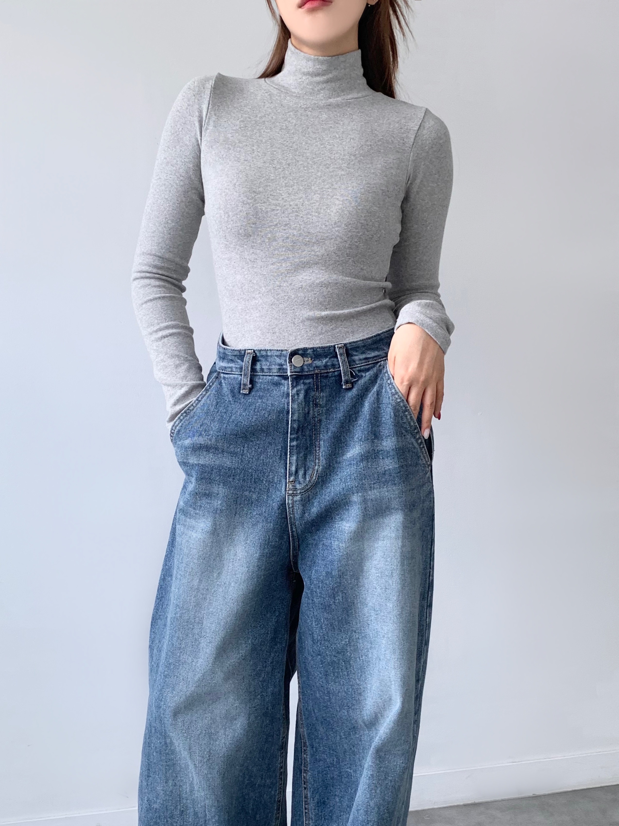 ハイネックスリムクロップドTシャツ | 詳細画像12