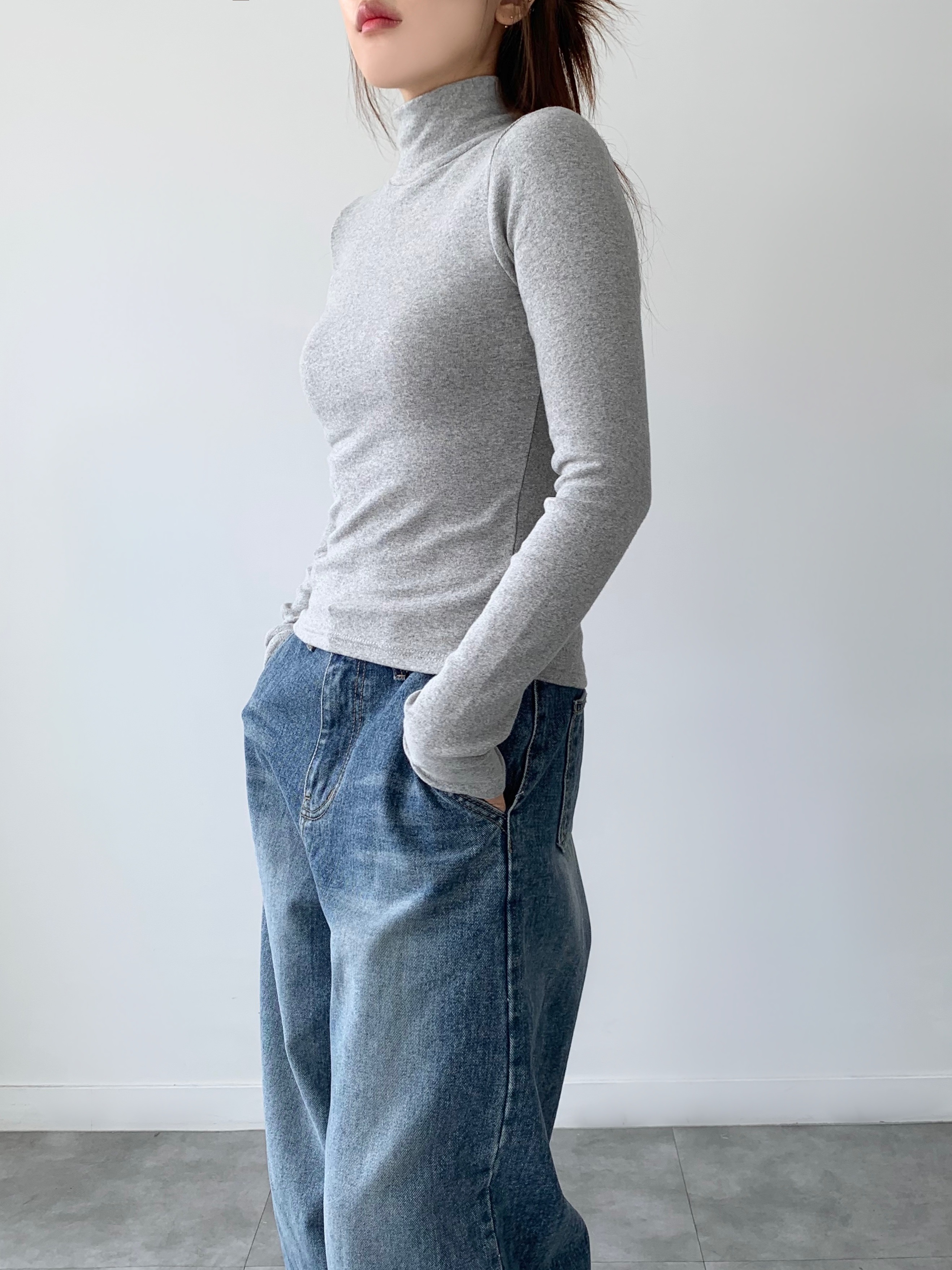 ハイネックスリムクロップドTシャツ | 詳細画像6