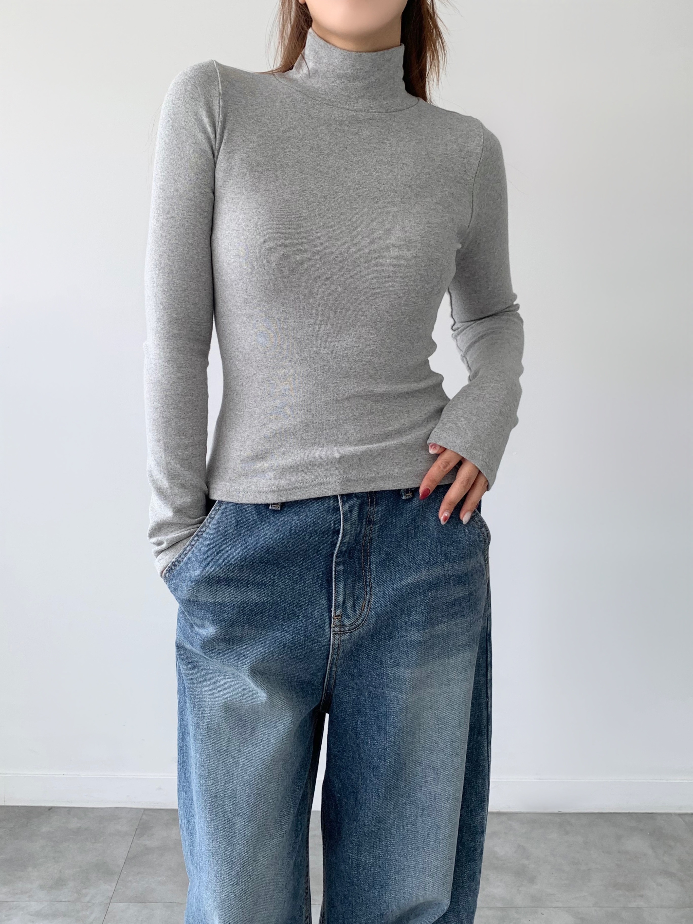 ハイネックスリムクロップドTシャツ | 詳細画像18