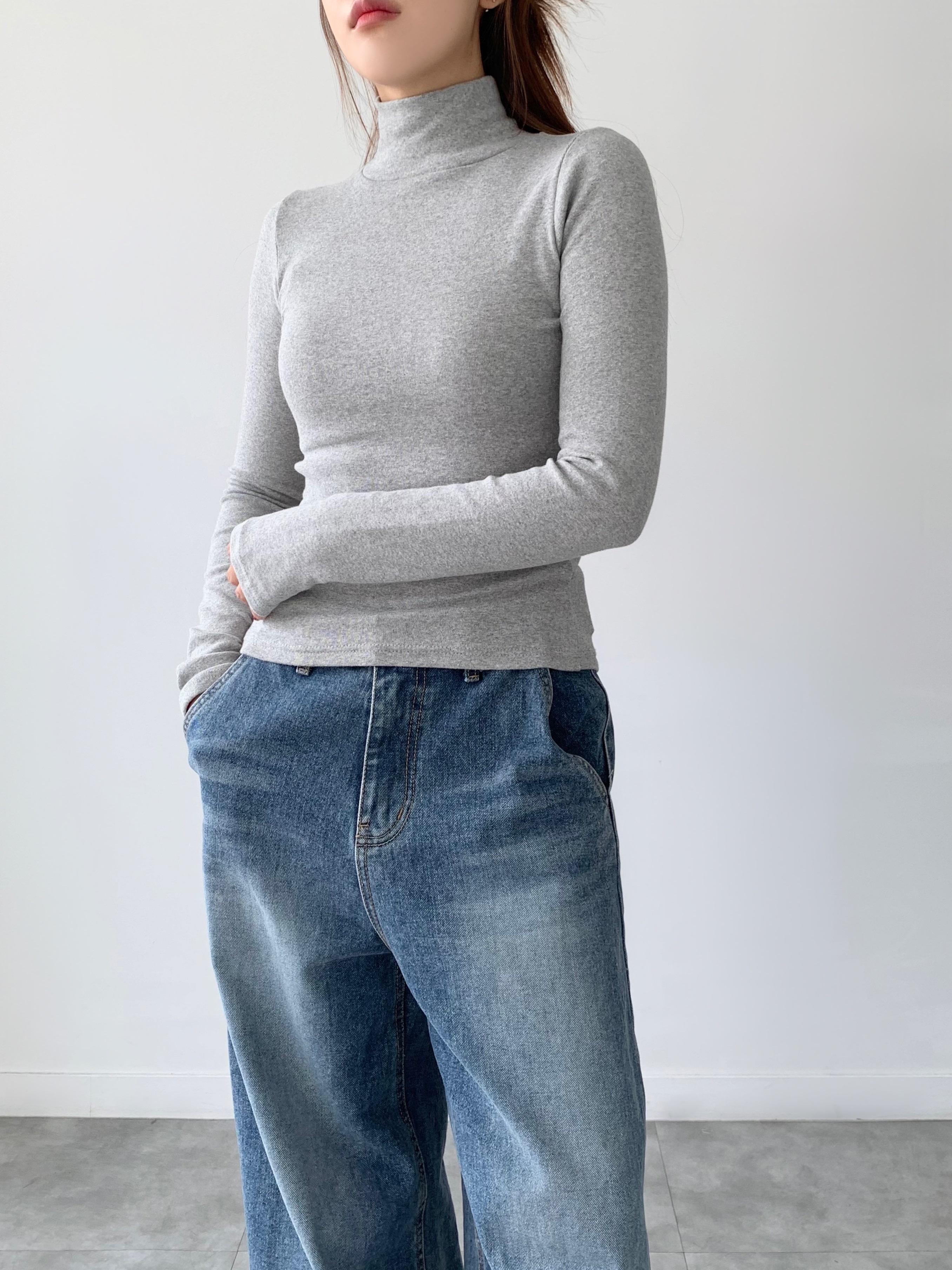 ハイネックスリムクロップドTシャツ | 詳細画像9