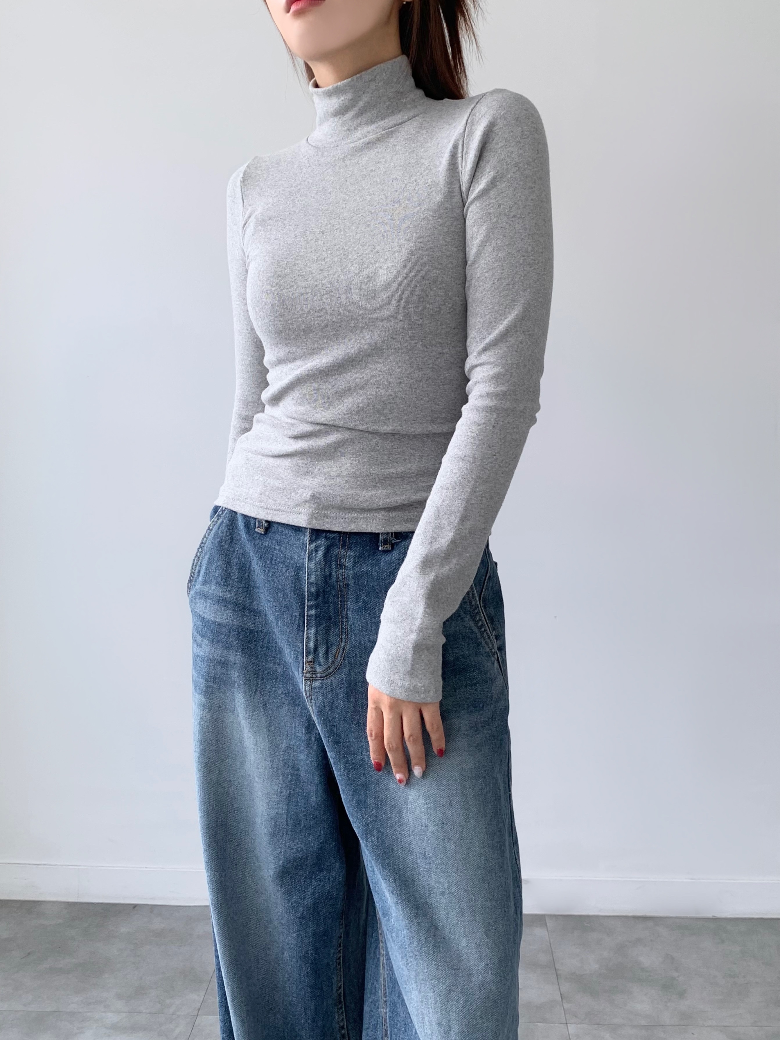 ハイネックスリムクロップドTシャツ | 詳細画像8