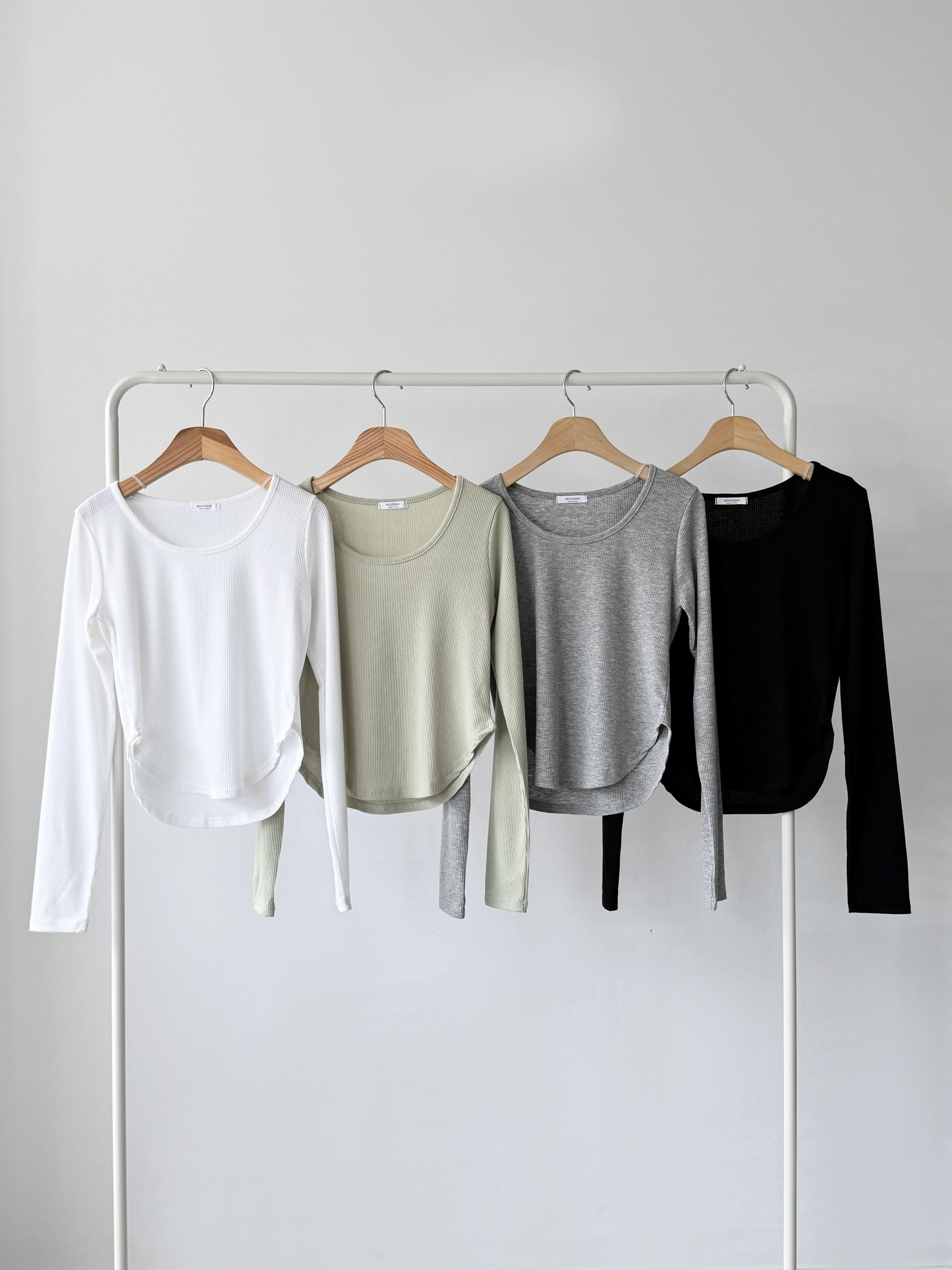 ラウンドヘムクロップドリブTシャツ | 詳細画像2