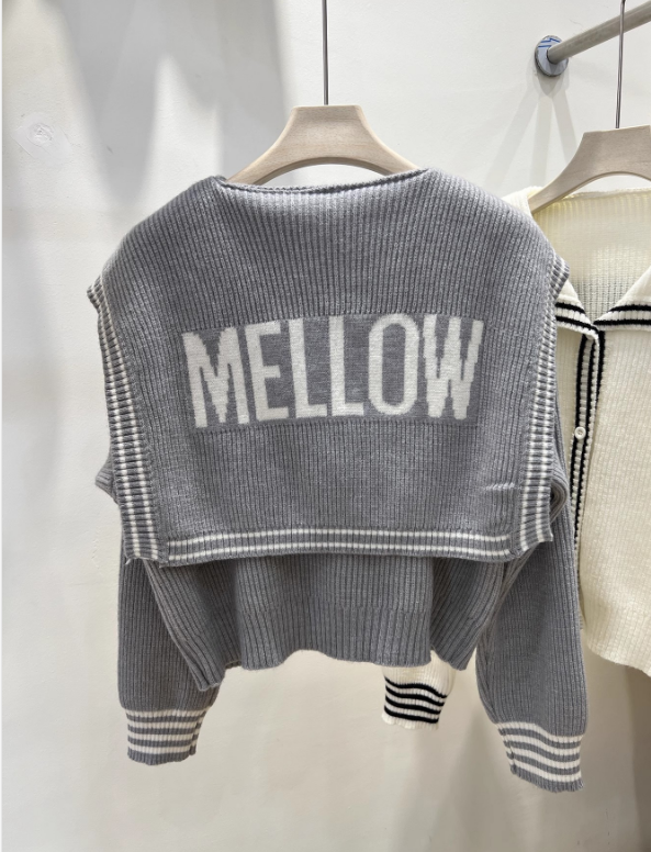 MELLOWロゴ配色ラインセーラーカラーカーディガン | 詳細画像17