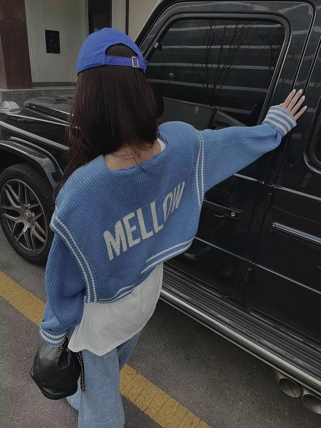 MELLOWロゴ配色ラインセーラーカラーカーディガン | 詳細画像3