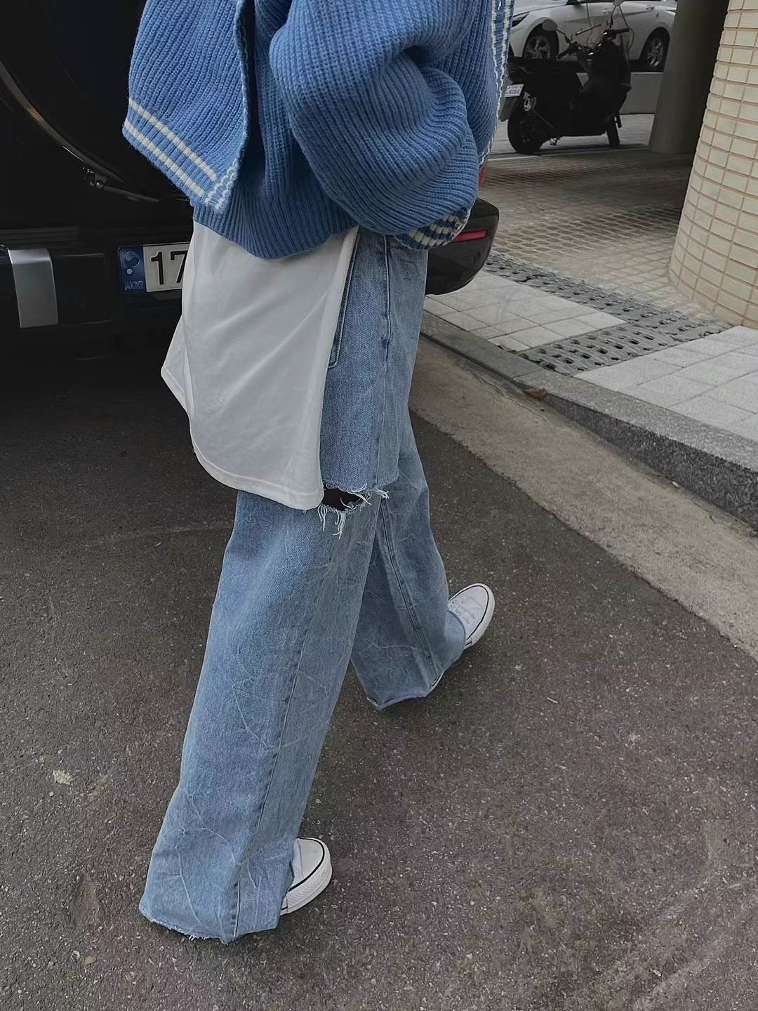 MELLOWロゴ配色ラインセーラーカラーカーディガン | 詳細画像4