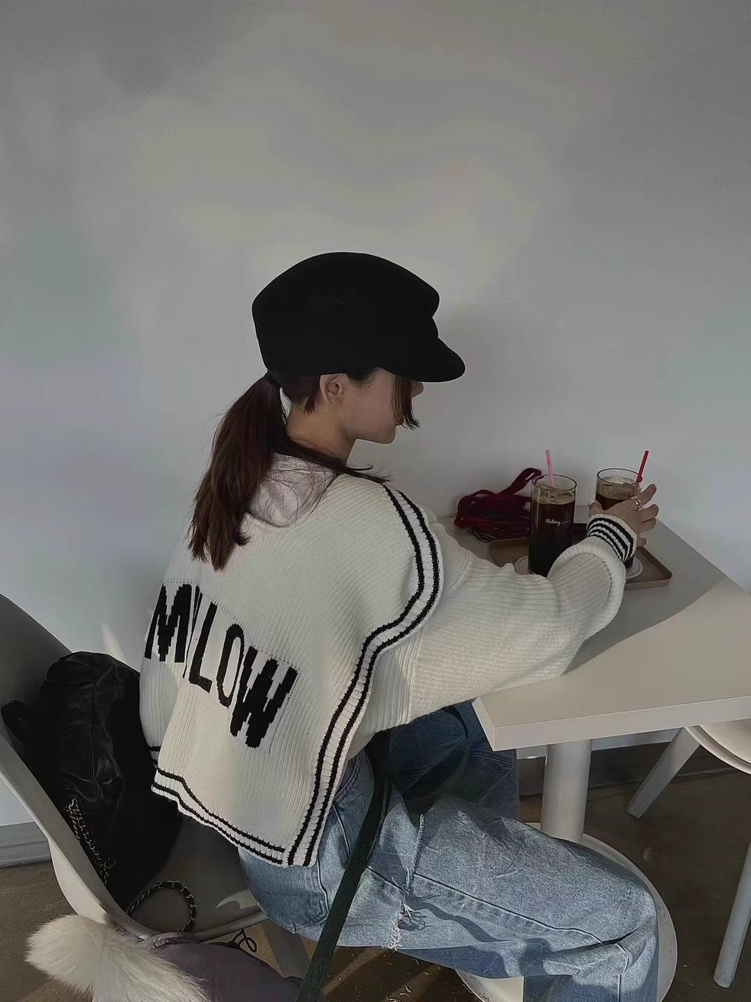 MELLOWロゴ配色ラインセーラーカラーカーディガン | 詳細画像10