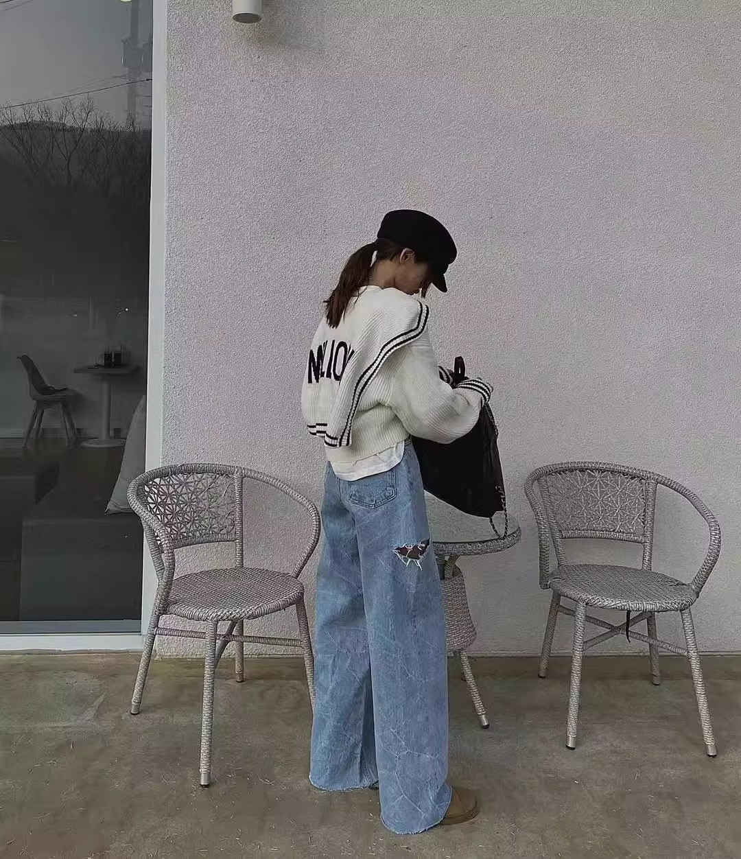 MELLOWロゴ配色ラインセーラーカラーカーディガン | 詳細画像11