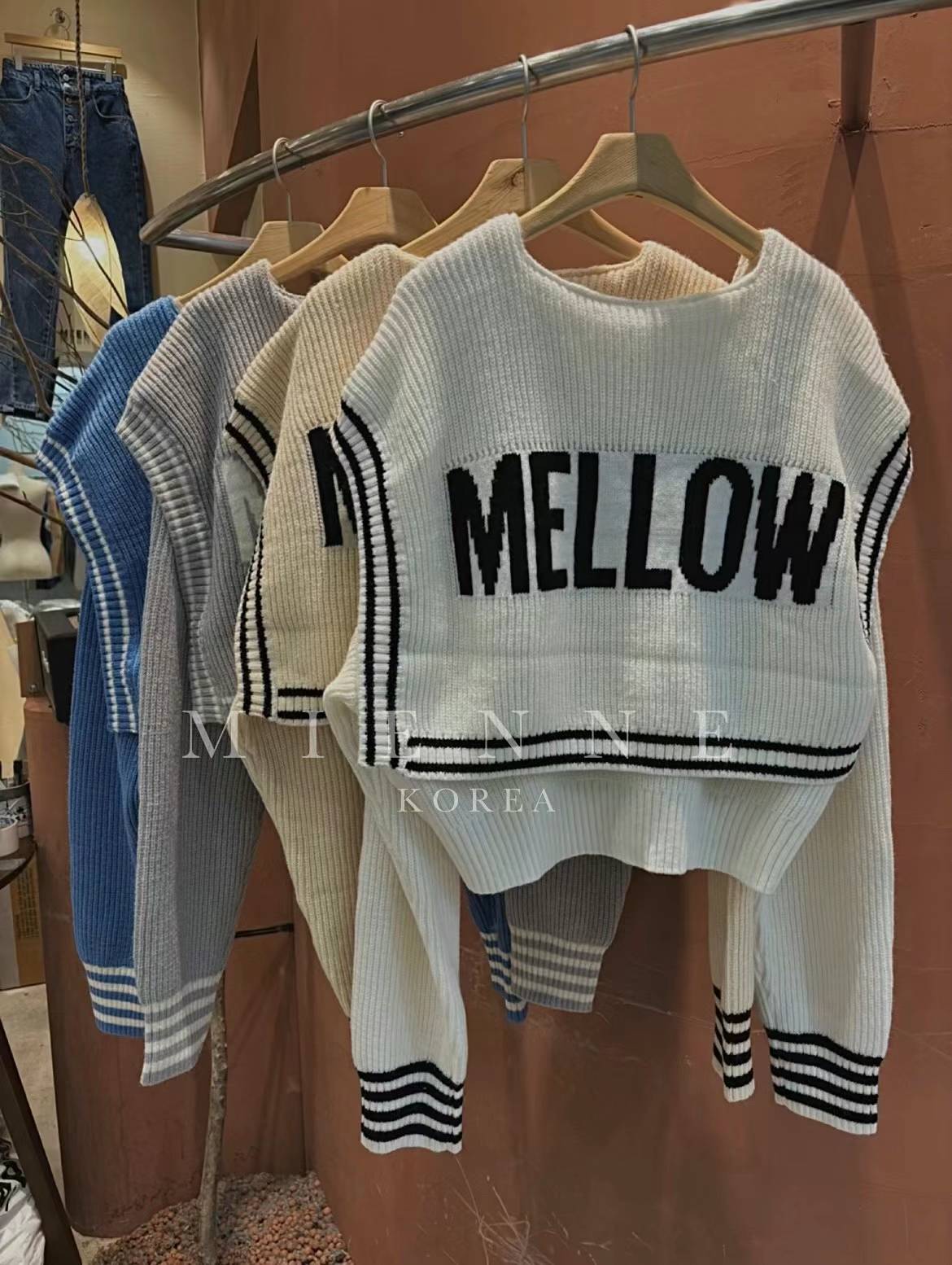 MELLOWロゴ配色ラインセーラーカラーカーディガン | 詳細画像15