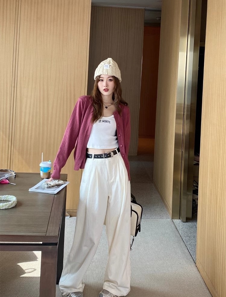 ラウンドネックコットンニットカーディガン | 詳細画像6