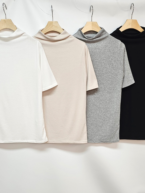 モックネック半袖Tシャツ | 詳細画像14