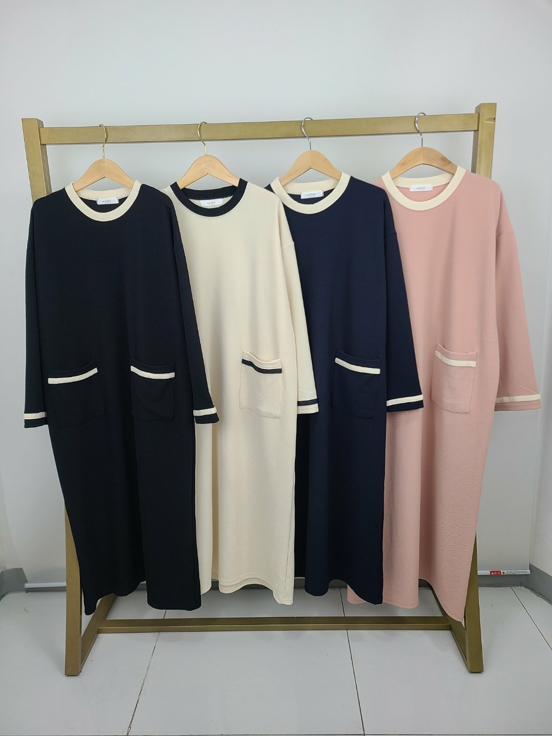 配色ツーポケットロングワンピース | 詳細画像11