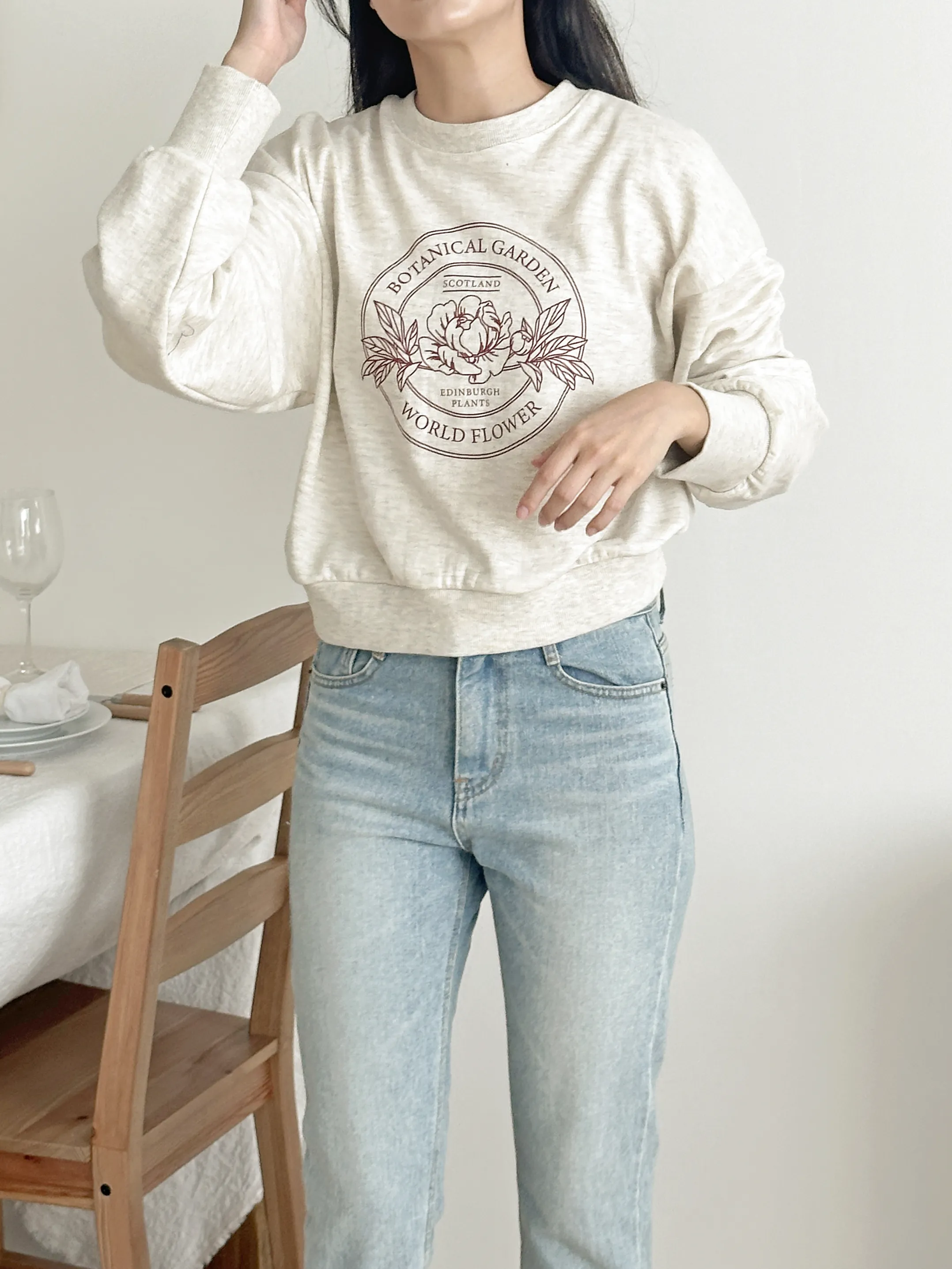 BOTANICALサークルプリントスウェット | 詳細画像1