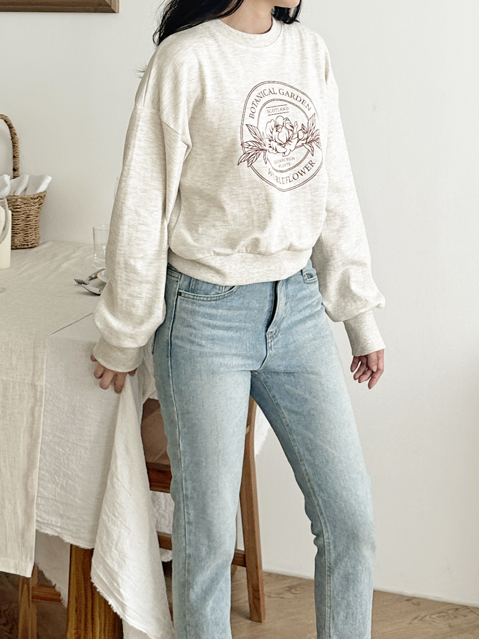 BOTANICALサークルプリントスウェット | 詳細画像2