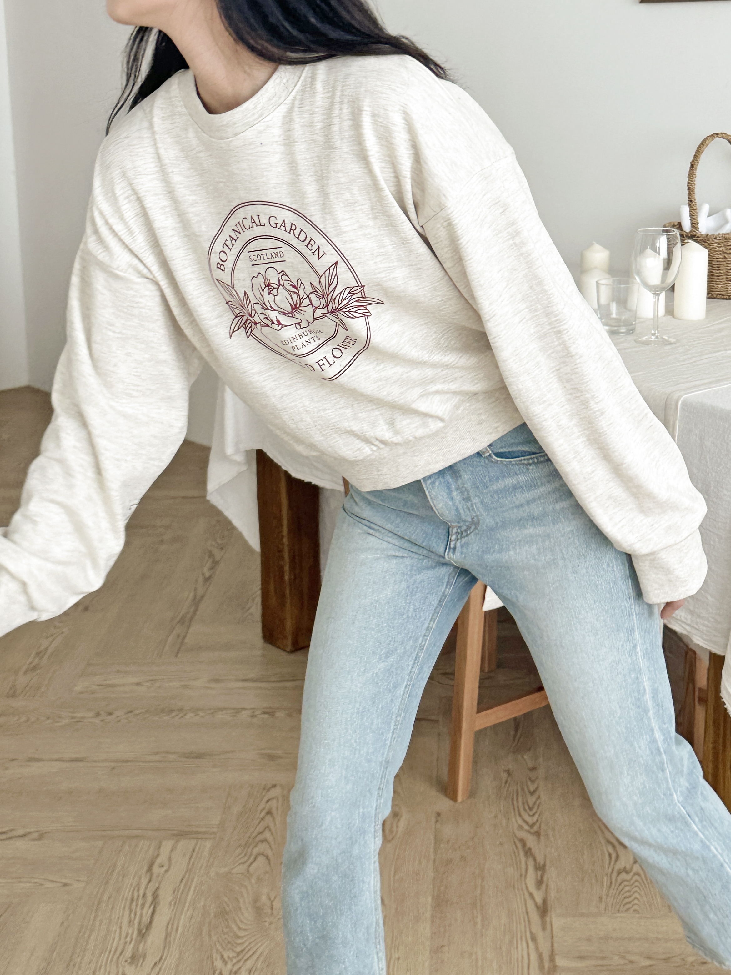 BOTANICALサークルプリントスウェット | 詳細画像5