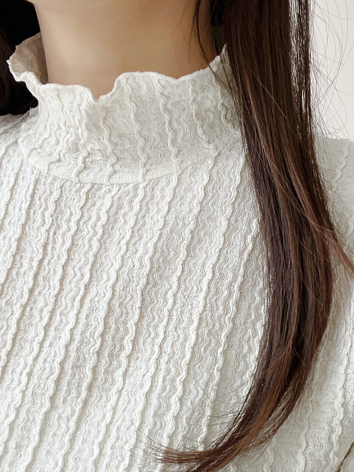 ウェーブエンボスハーフネックTシャツ | 詳細画像19