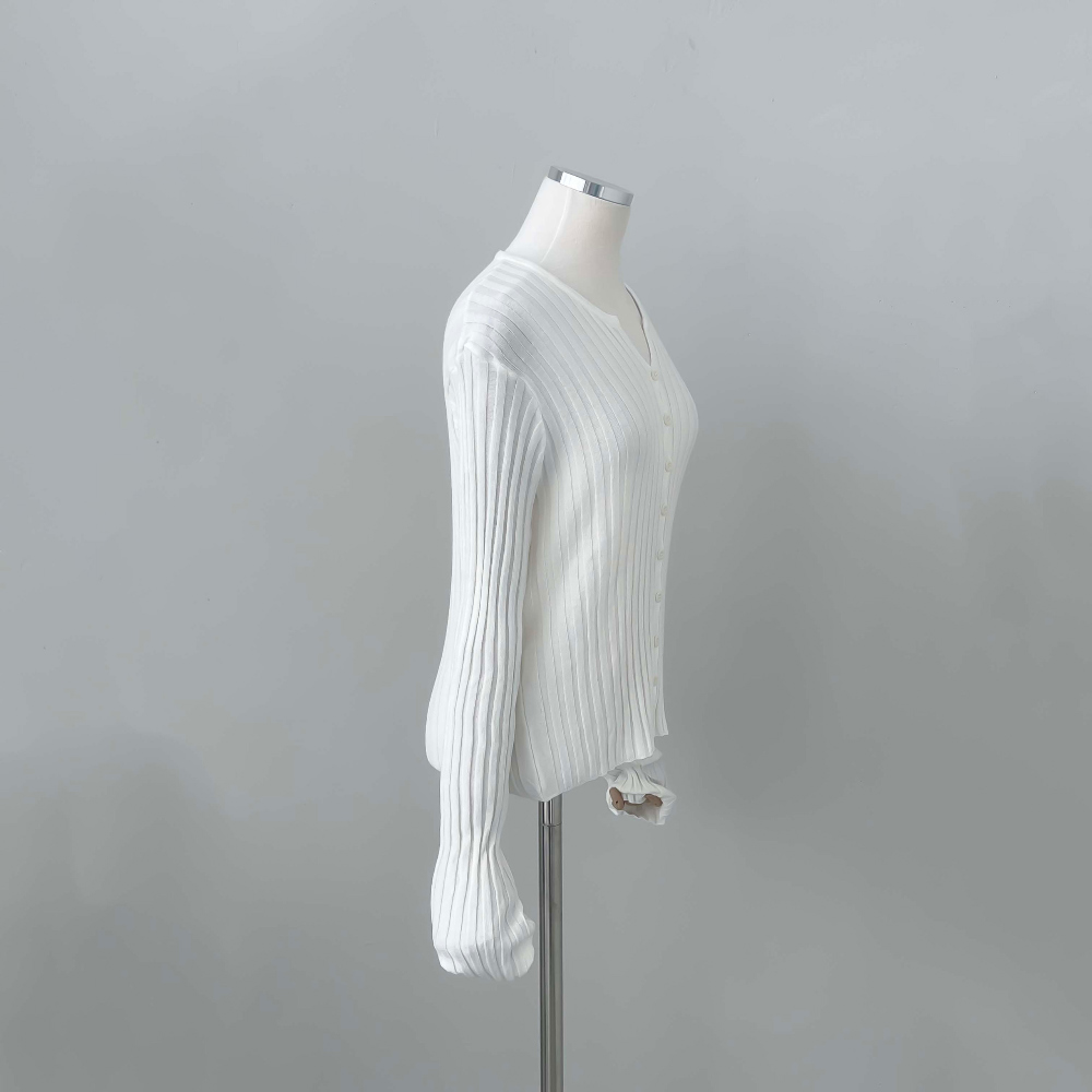 リブニット長袖カーディガン | 詳細画像14