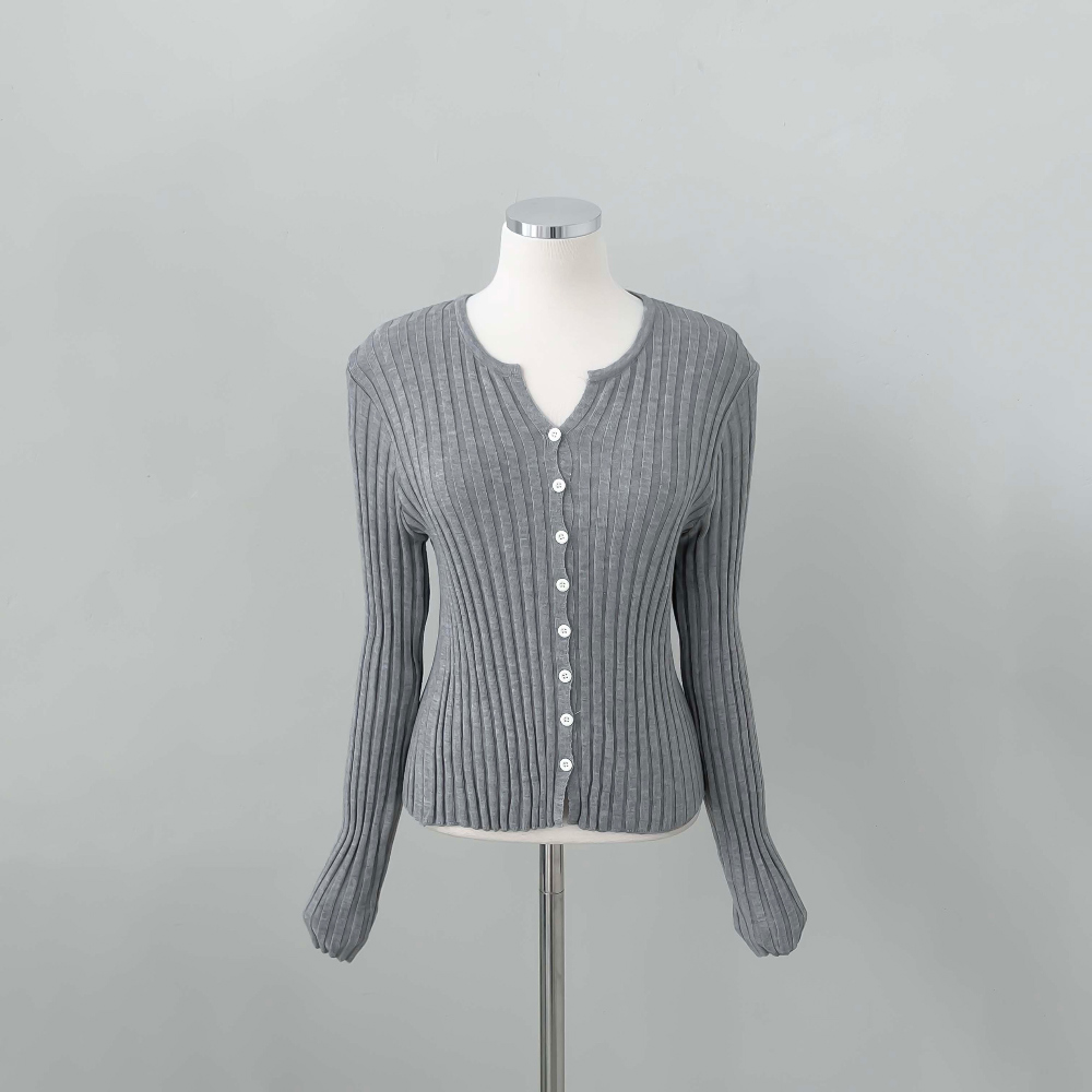 リブニット長袖カーディガン | 詳細画像16