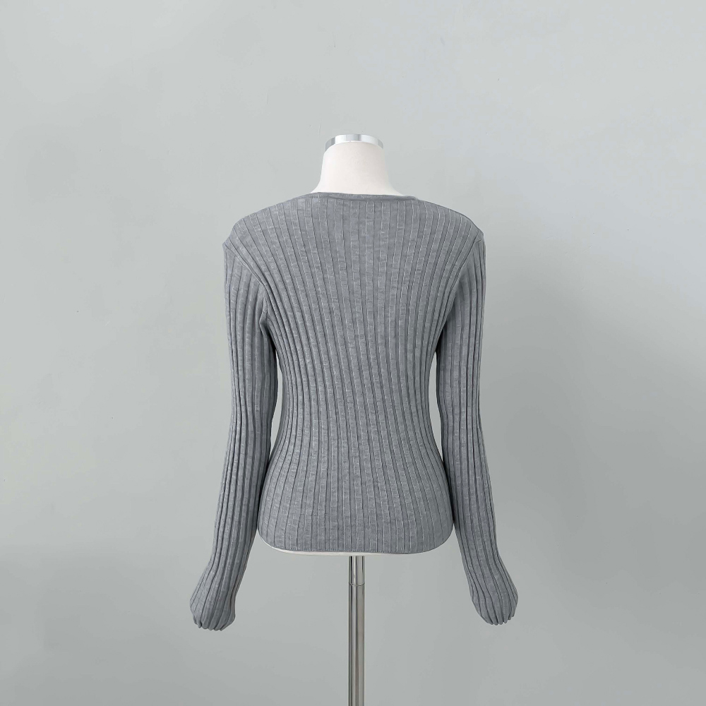 リブニット長袖カーディガン | 詳細画像17