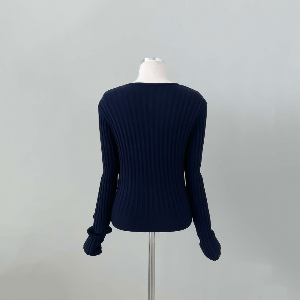 リブニット長袖カーディガン | 詳細画像25