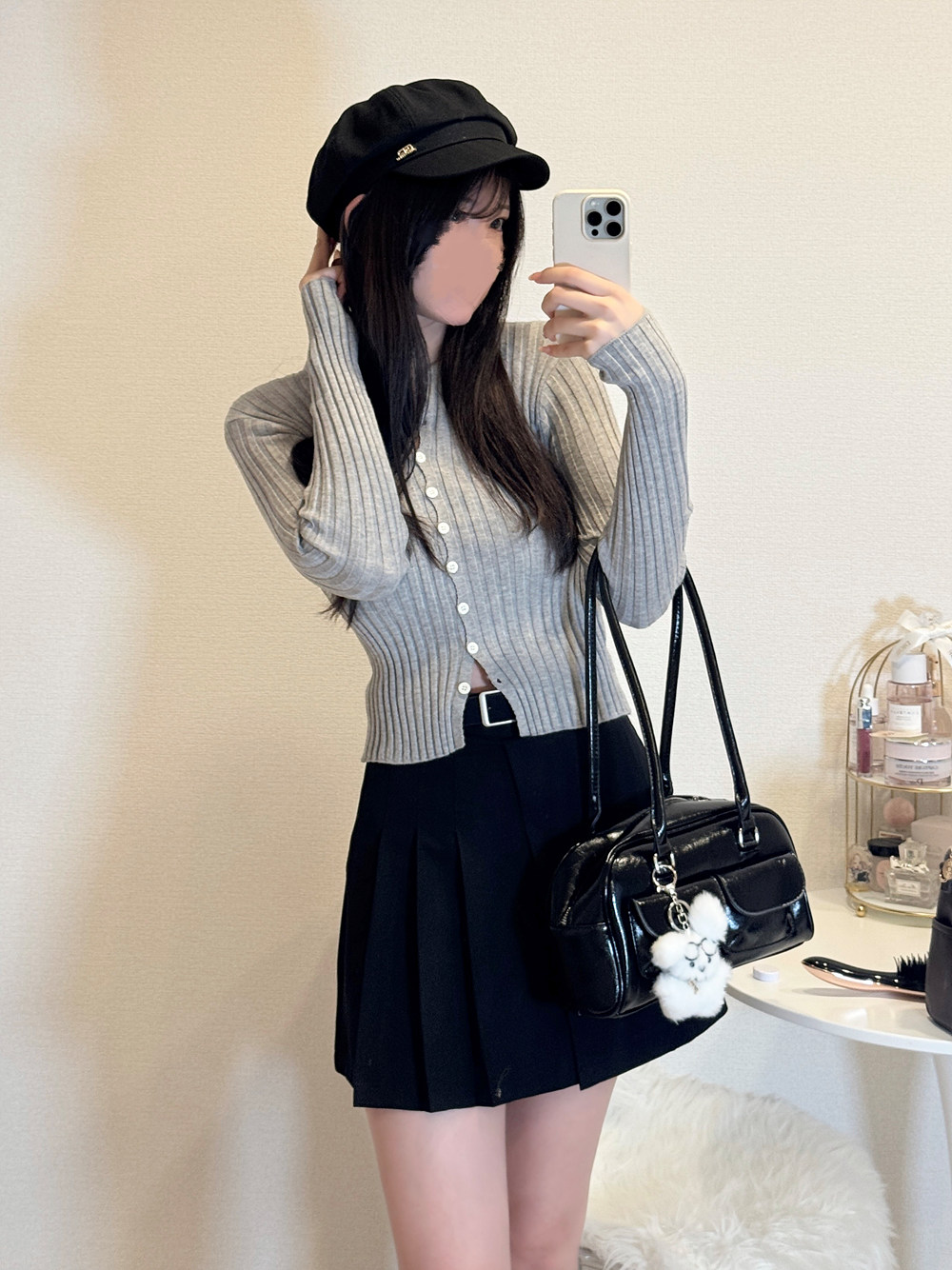 パンツ裏地アシメプリーツミニスカート | 詳細画像9