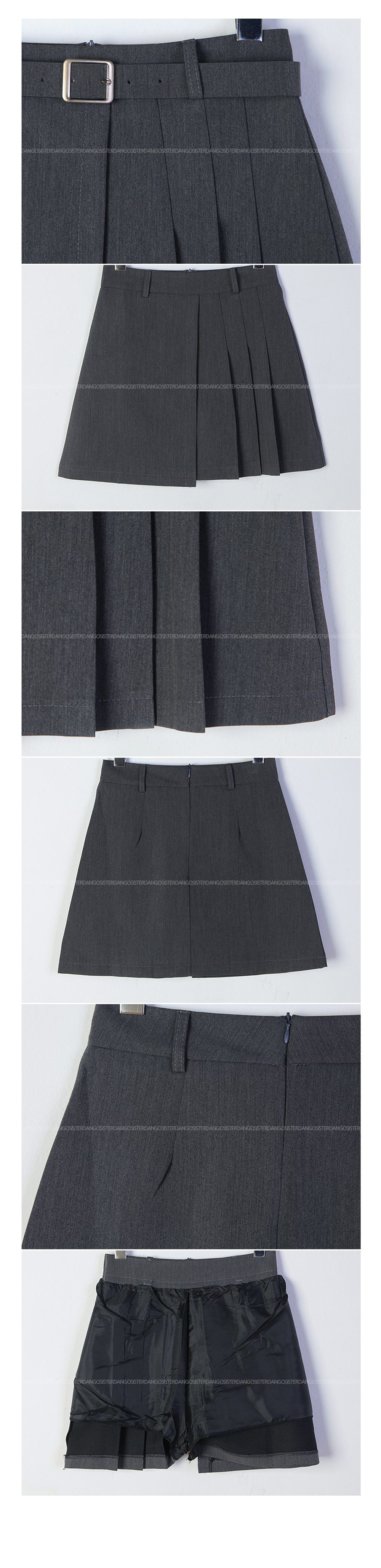 パンツ裏地アシメプリーツミニスカート | 詳細画像14