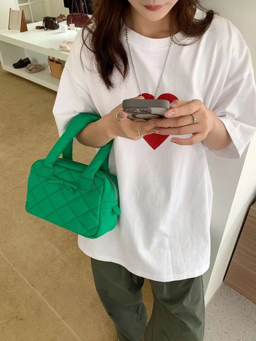 リボンキルティングトートバッグ | 詳細画像2